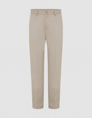 Grey Urban Revivo Tailored Straight Men's Pants | 83761SFJZ