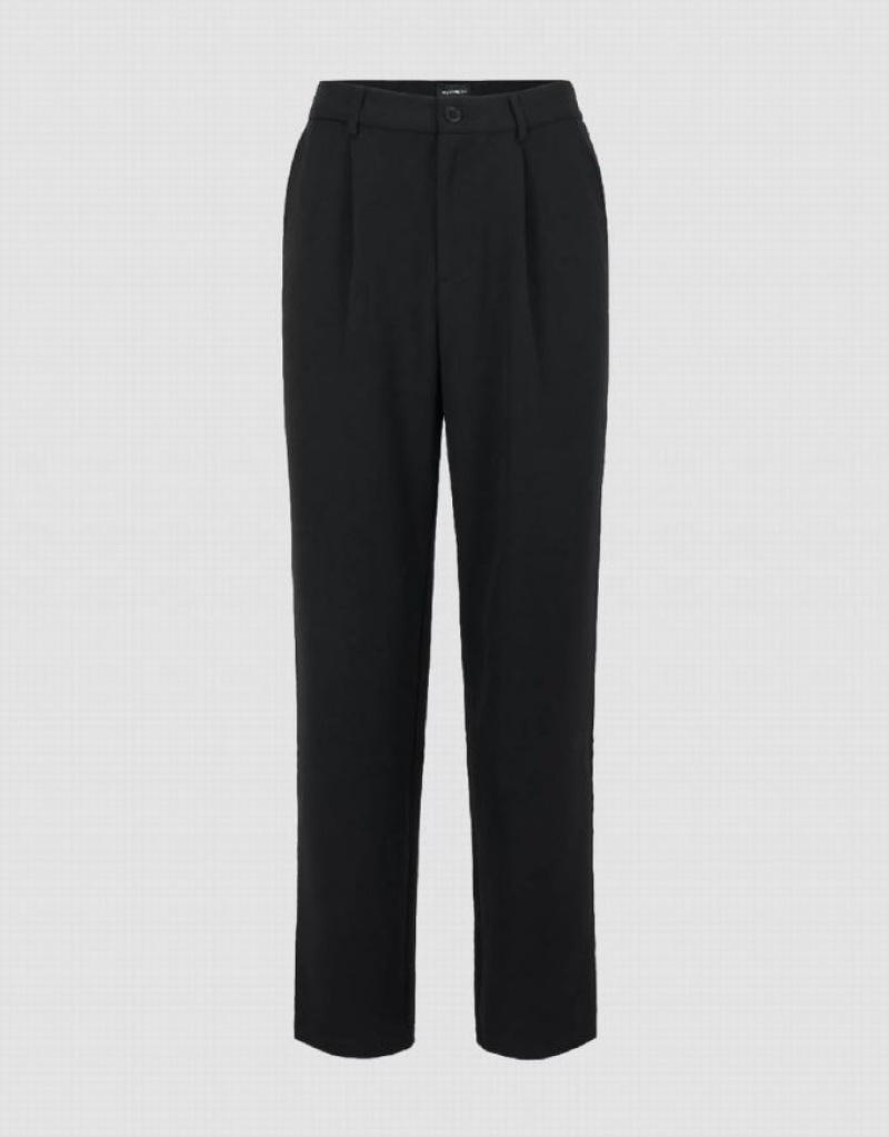 Black Urban Revivo Carrot Fit Men\'s Pants | 51460NMOH