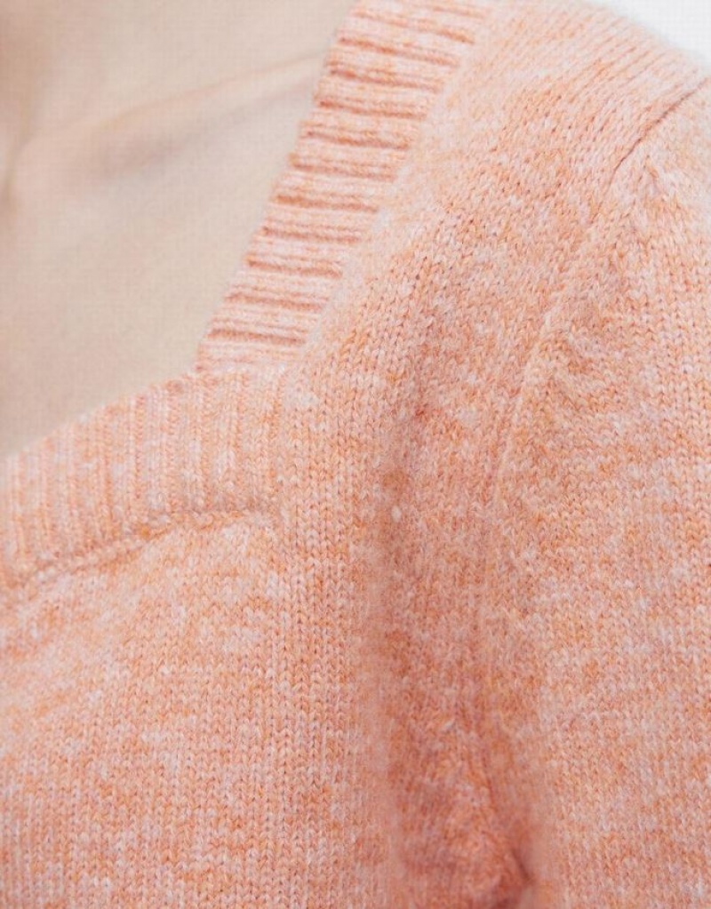 Coral Urban Revivo Plain Button Up Women's Cardigan | 54209DRPW