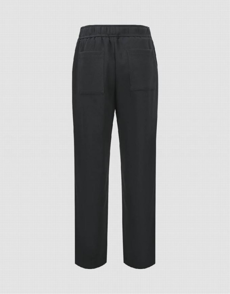 Dark Grey Urban Revivo Drawstring Waist Carrot Fit Men's Pants | 93681XVGJ