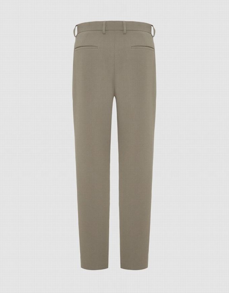 Green Urban Revivo Tailored Carrot Fit Men's Pants | 67023WXFV