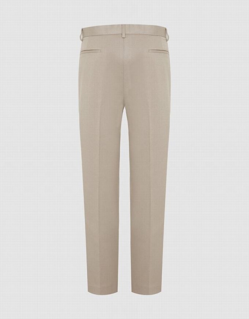 Grey Urban Revivo Tailored Straight Men's Pants | 83761SFJZ