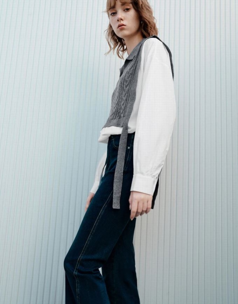 Light Grey Urban Revivo 2 In 1 Knitted Women's Cardigan | 79281WMHK