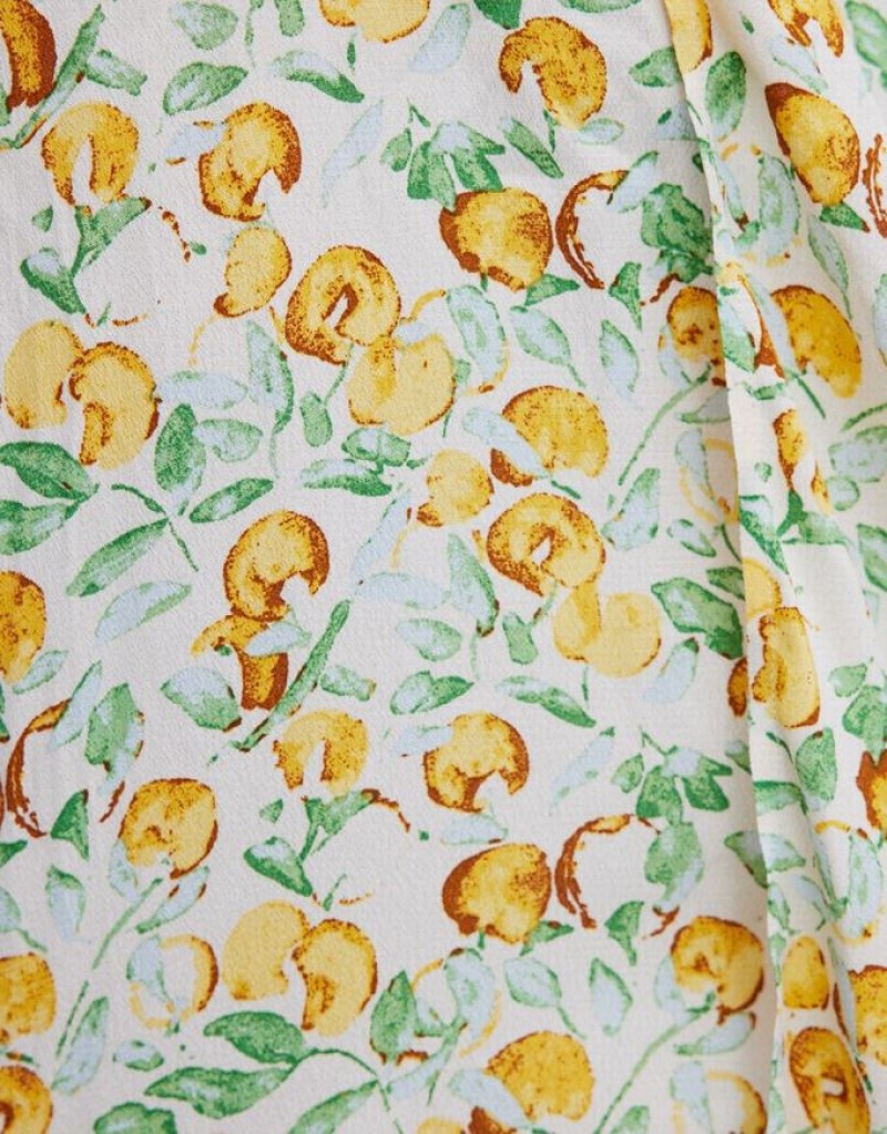 Multicolor Urban Revivo Allover Print Short Sleeve Women's Shirts | 62180OXSI