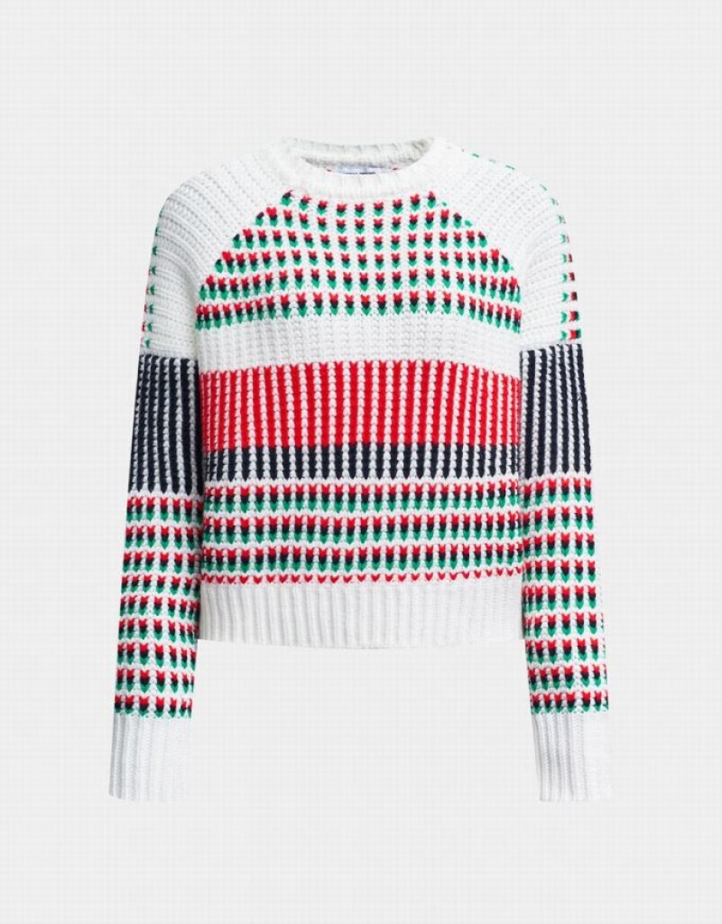 Multicolor Urban Revivo Checkered Pattern Drop Shoulder Women\'s Sweaters | 98531XQIN
