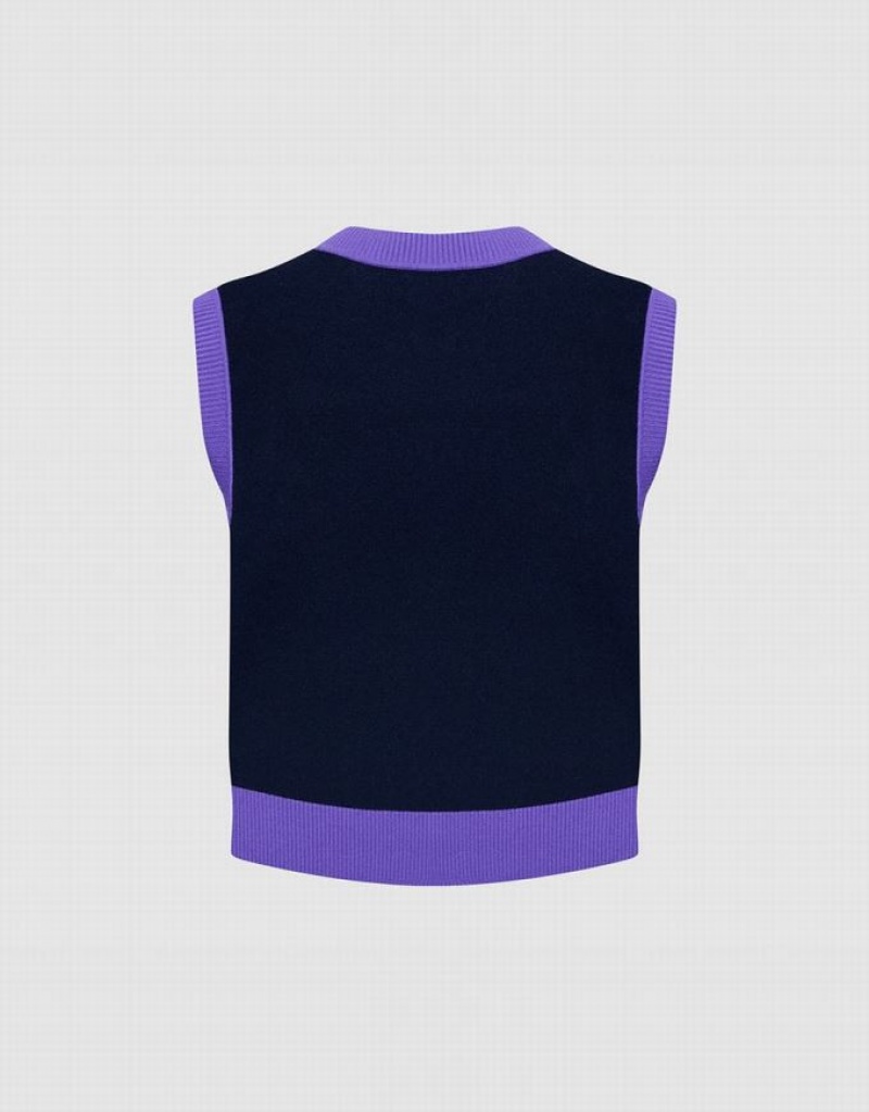 Multicolor Urban Revivo Color Block Women's Sweater Vest | 90136TIEL