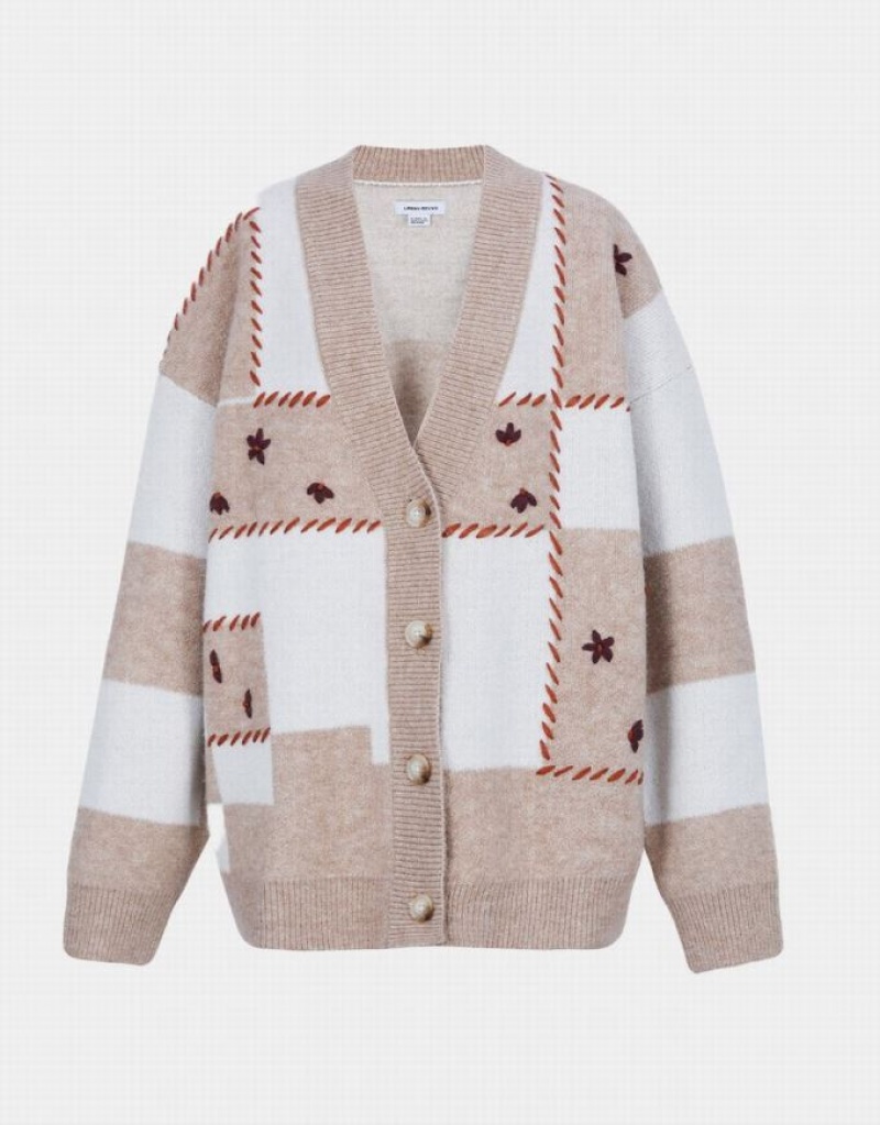 Multicolor Urban Revivo Colorblock Button Up Women\'s Cardigan | 89370BSKY