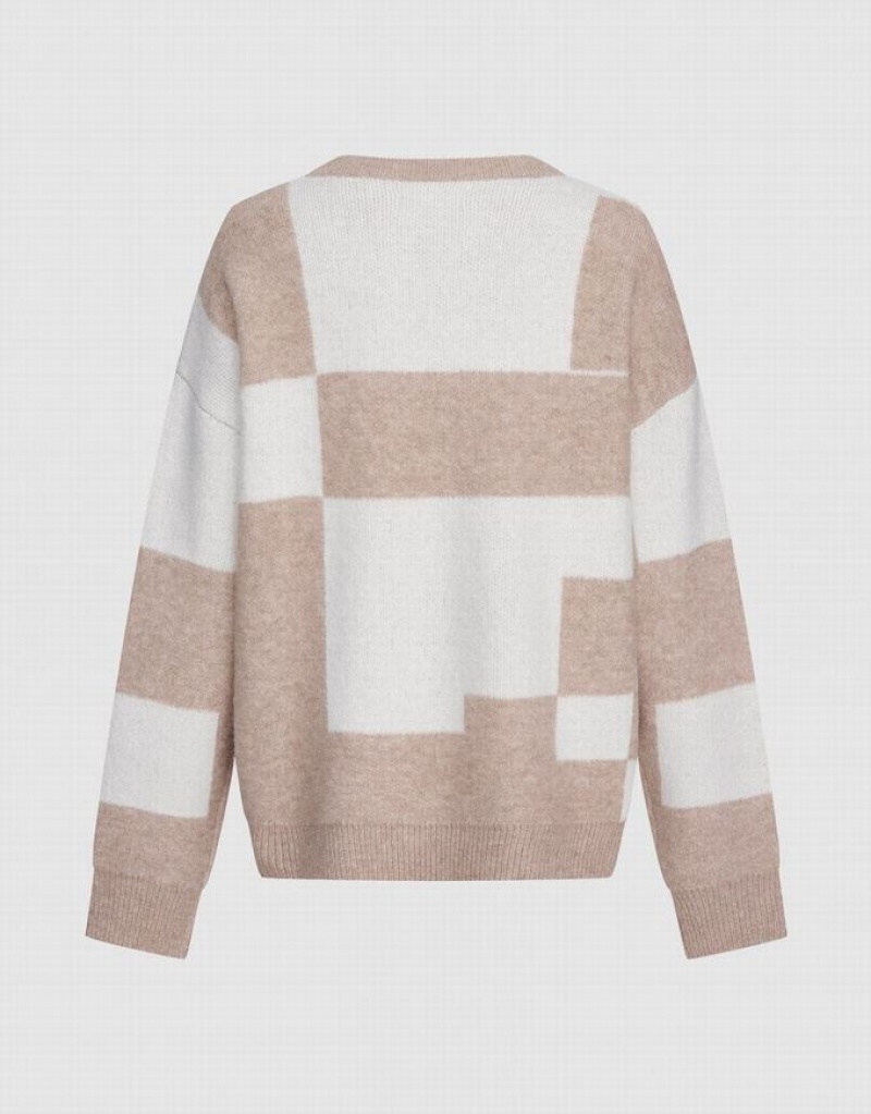 Multicolor Urban Revivo Colorblock Crew Neck Oversized Women's Sweaters | 23076LXRF