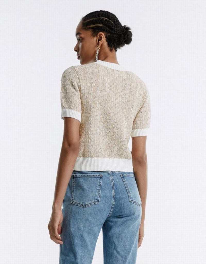 Multicolor Urban Revivo Contrast Trim Women's Cardigan | 40398HPXS