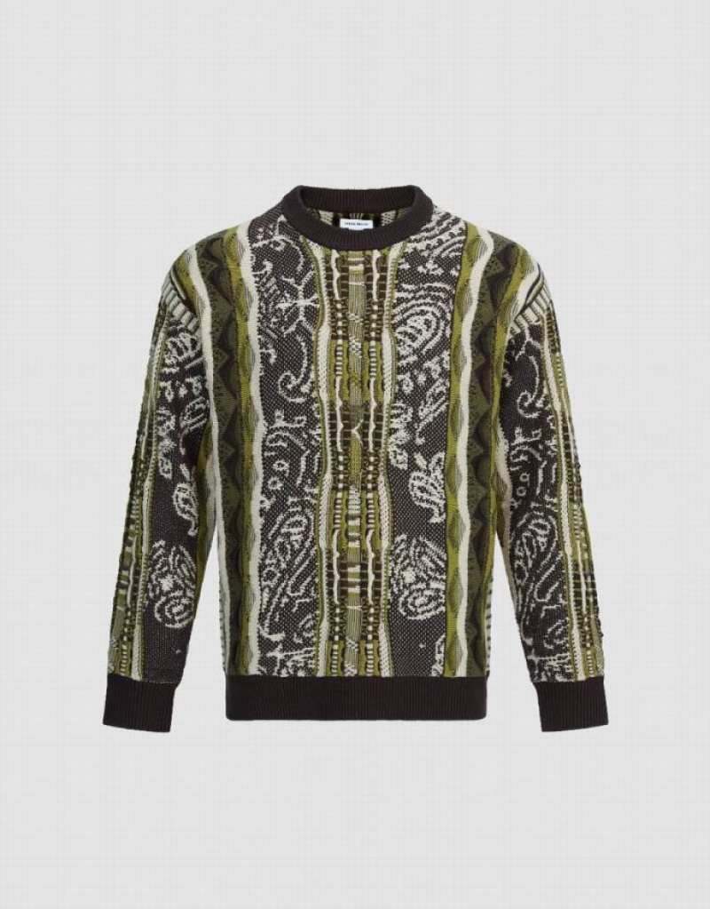 Multicolor Urban Revivo Embroidered Knitted Men's Cardigan | 05639OKGY