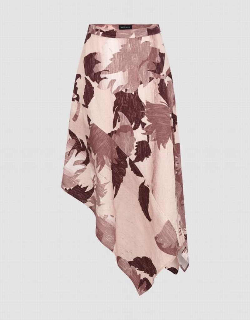 Multicolor Urban Revivo Floral Midi A-Line Women\'s Skirts | 49218WHPQ