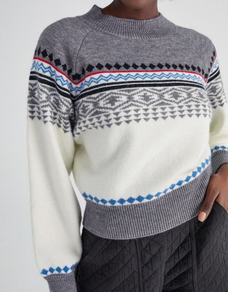 Multicolor Urban Revivo Jacquard Geo Pattern Holiday Women's Sweaters | 35081ZTDR