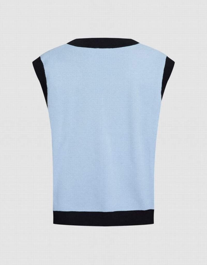 Multicolor Urban Revivo Jacquard V Neck Women's Sweater Vest | 41975UPME