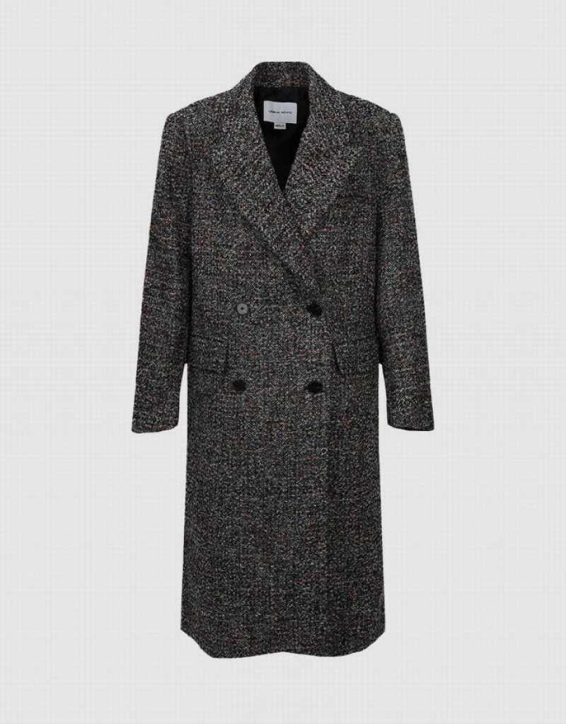 Multicolor Urban Revivo Peak Lapel Straight Women's Coats | 79456MUNR
