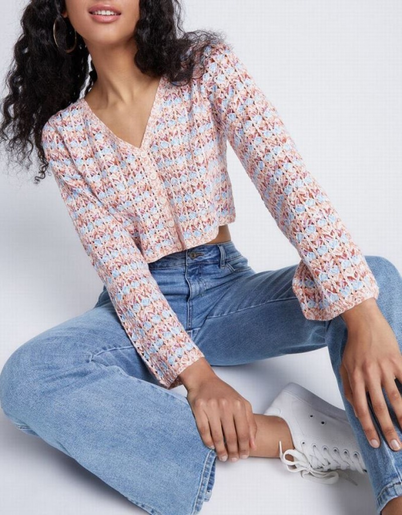 Multicolor Urban Revivo Striped Button Up Women's Cardigan | 54089LJPI