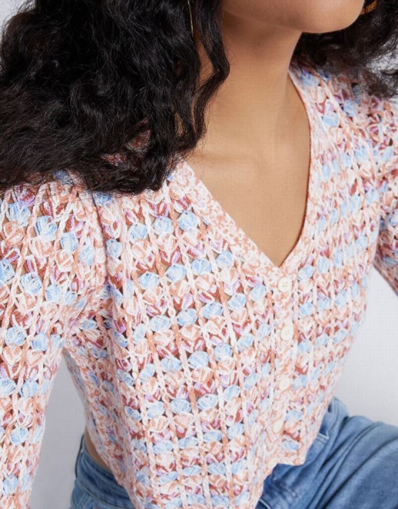 Multicolor Urban Revivo Striped Button Up Women's Cardigan | 54089LJPI