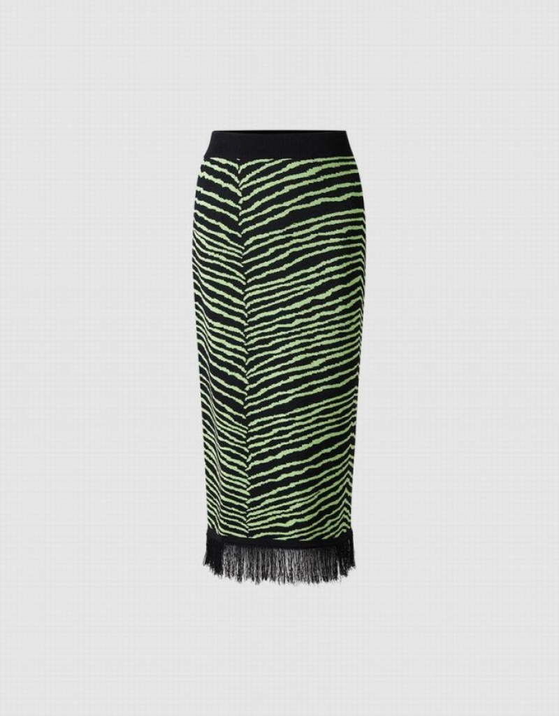 Multicolor Urban Revivo Striped Knitted Women\'s Skirts | 19430SDEK