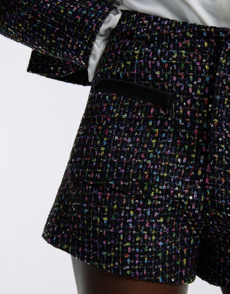 Multicolor Urban Revivo Tweed Women's Shorts | 63014TELZ